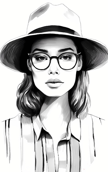girl with hat and glasses Astrid Auxier author