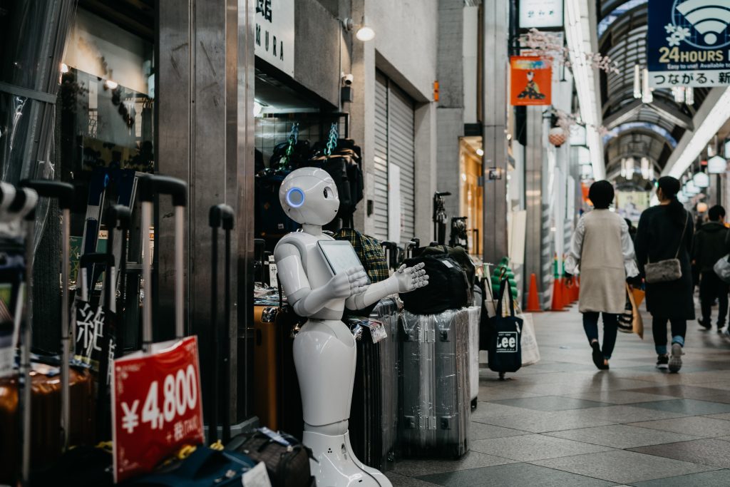 robot assistance in a business establishment