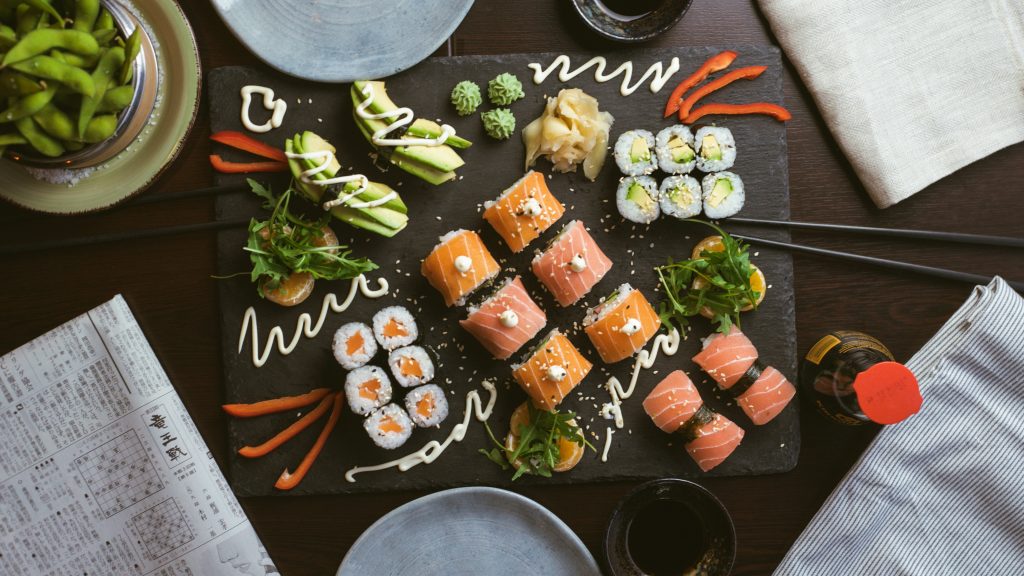 Japanse sushi board tray